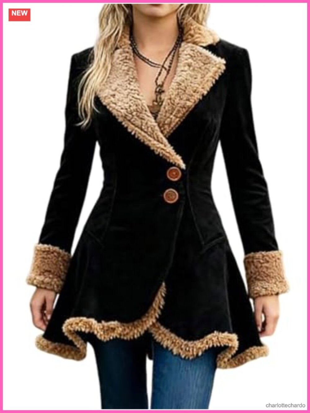 Womens Faux Leather Suede Jacket Sherpa Lined Winter Coat Slim Fit